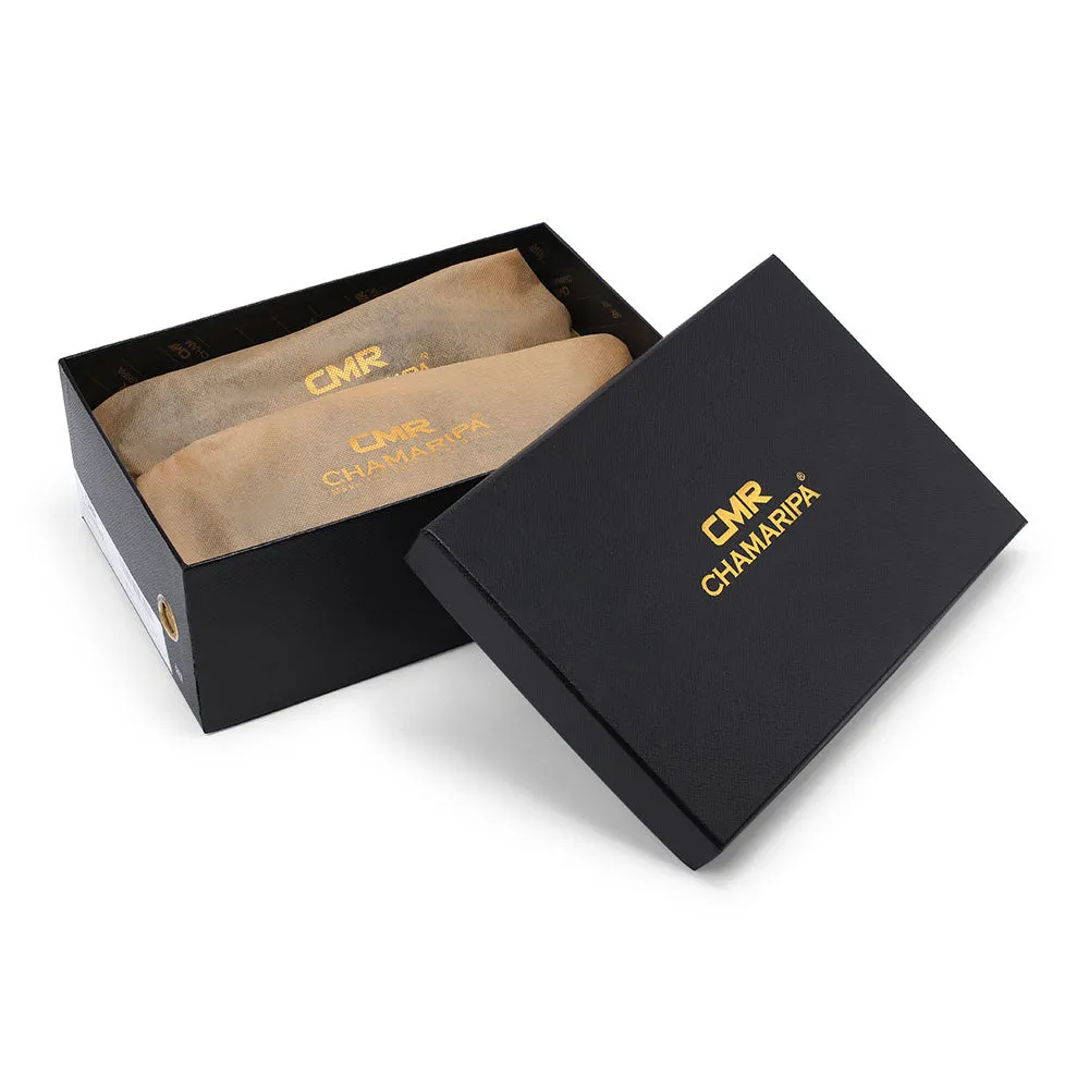 6CM /2.36 Inches CMR CHAMARIPA Men's Elevator Sneakers - Black Leather Height-Increasing Shoes with Breathable Design