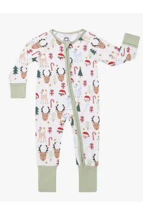 Bamboo Sleeper Pajamas - Santa and Friends