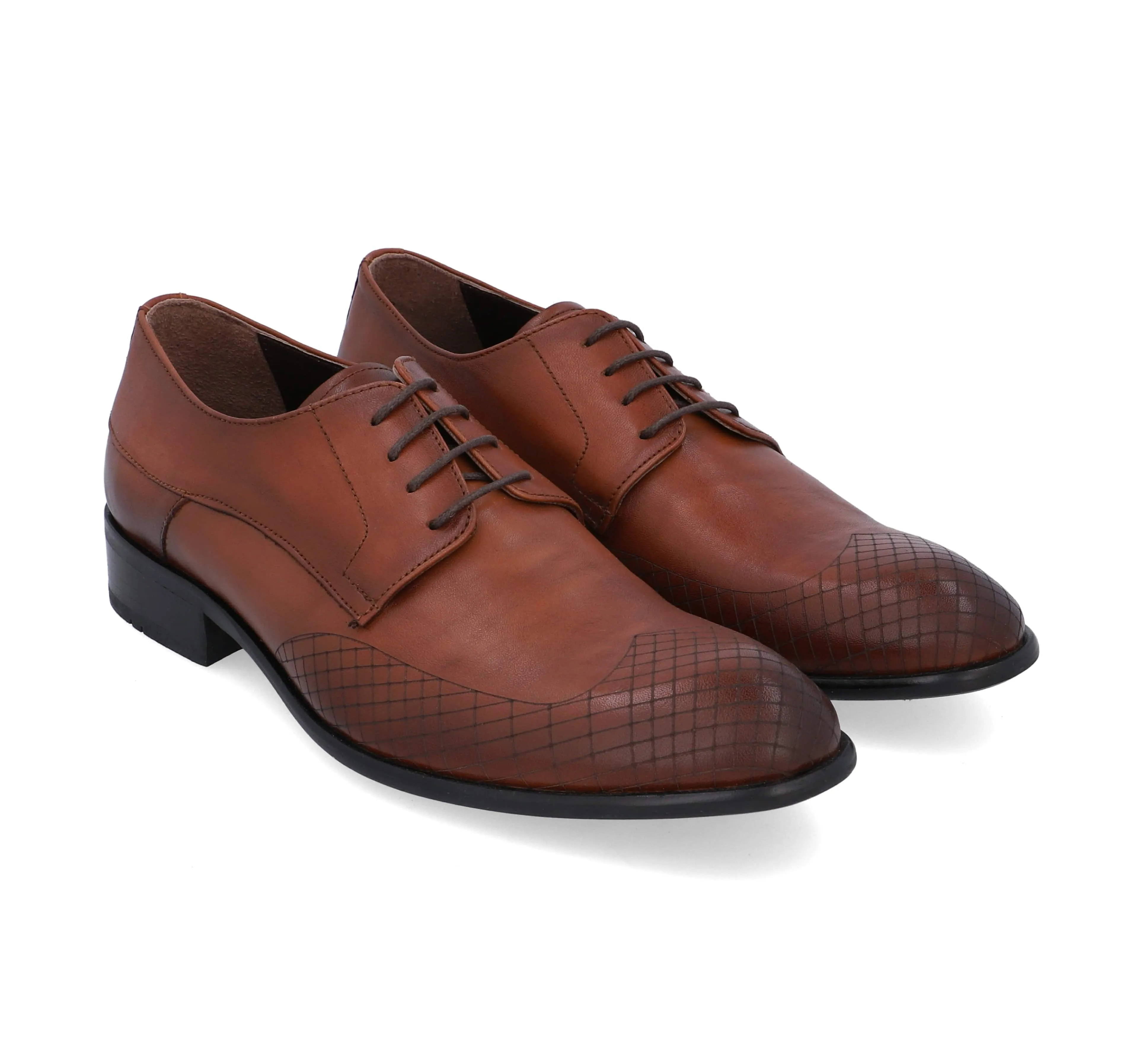 Barefoot Brown Formal Derby's with Black Sole For Men 6214