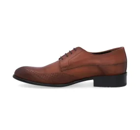 Barefoot Brown Formal Derby's with Black Sole For Men 6214