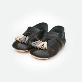 Bora Moccasins Sandals - Black