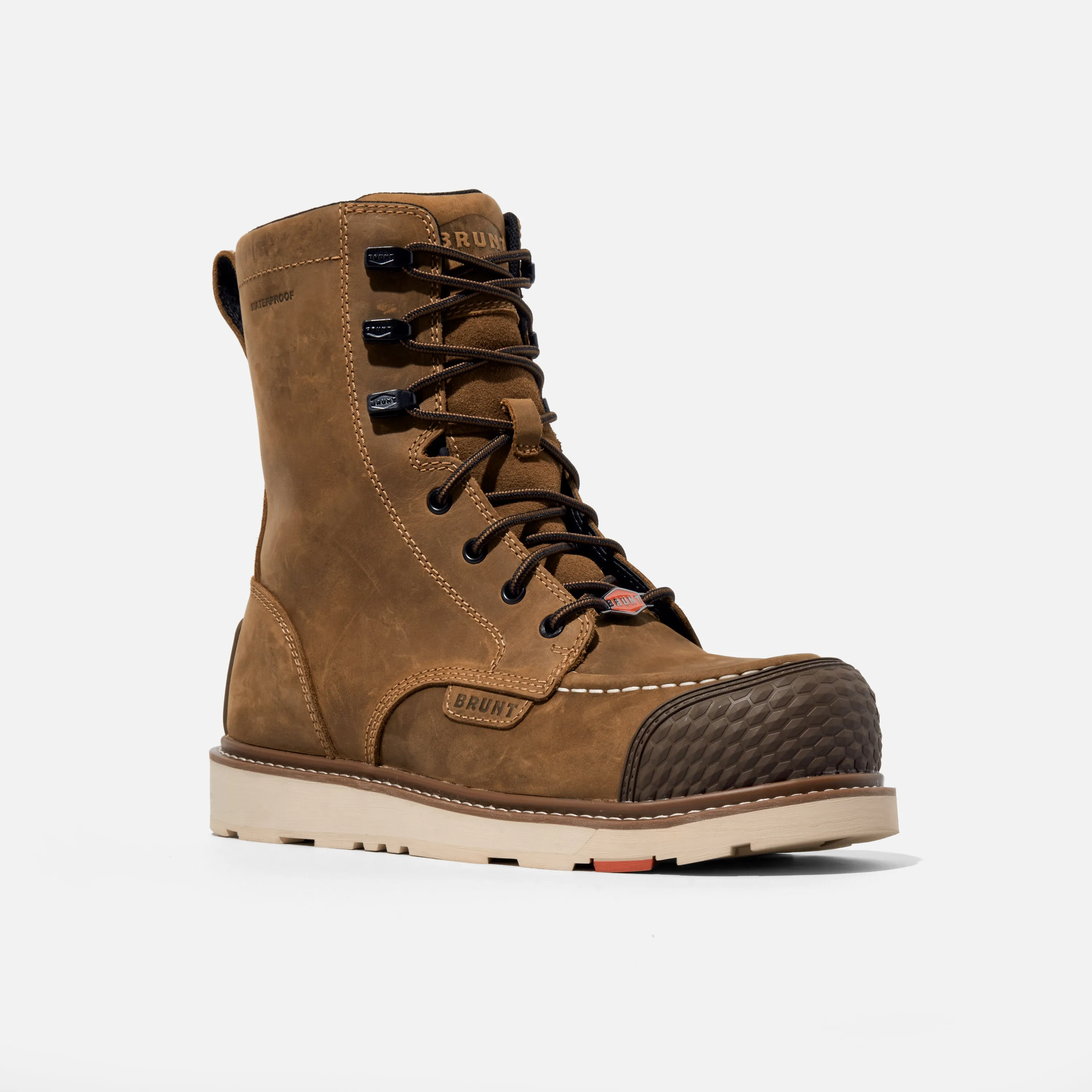 'Brunt' Men's 8" The Marin Brunt Toe EH WP Comp Toe - Brown
