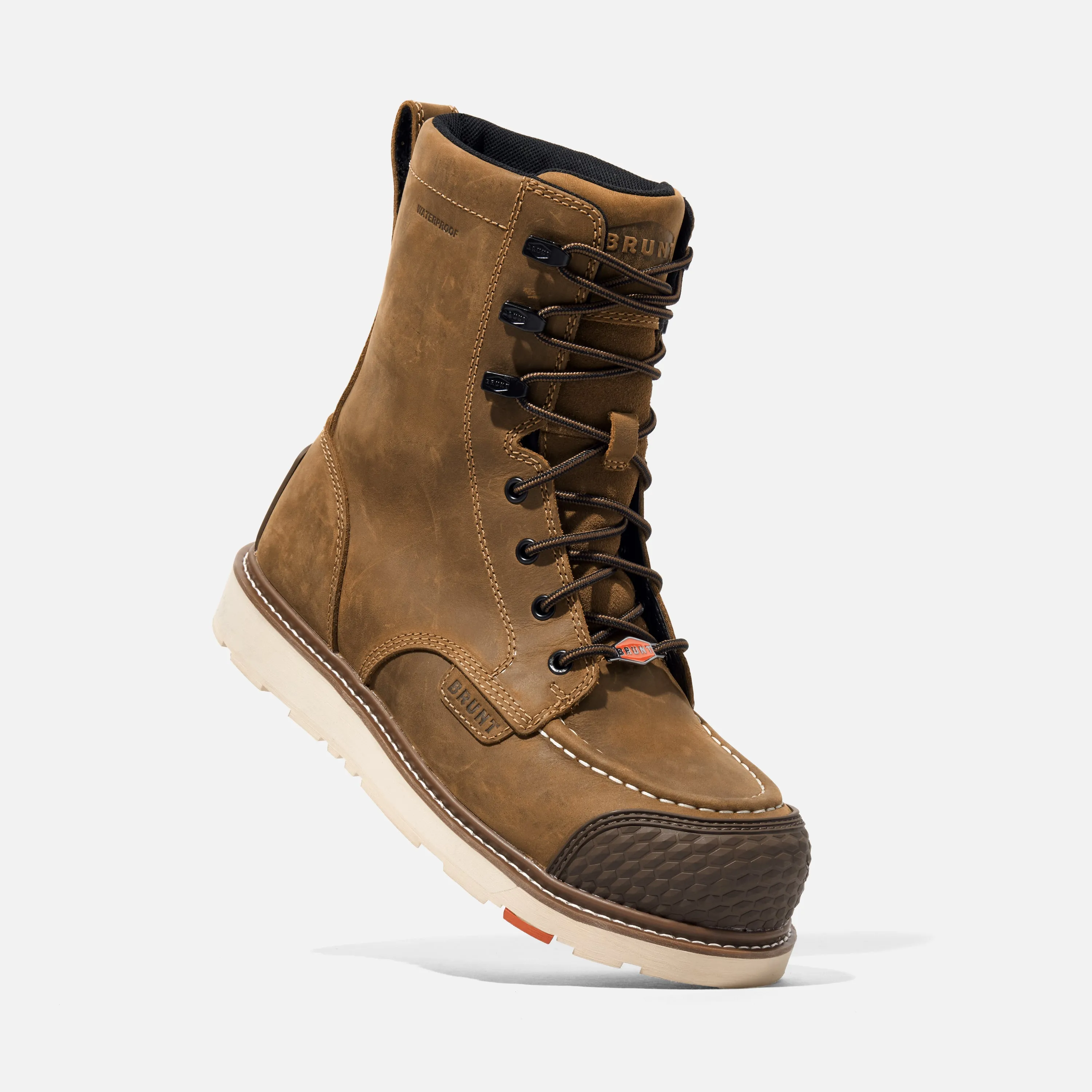 'Brunt' Men's 8" The Marin Brunt Toe EH WP Comp Toe - Brown