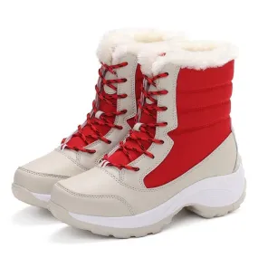 Dyavor Women Thick Fur High Heel Orthopedic Boots
