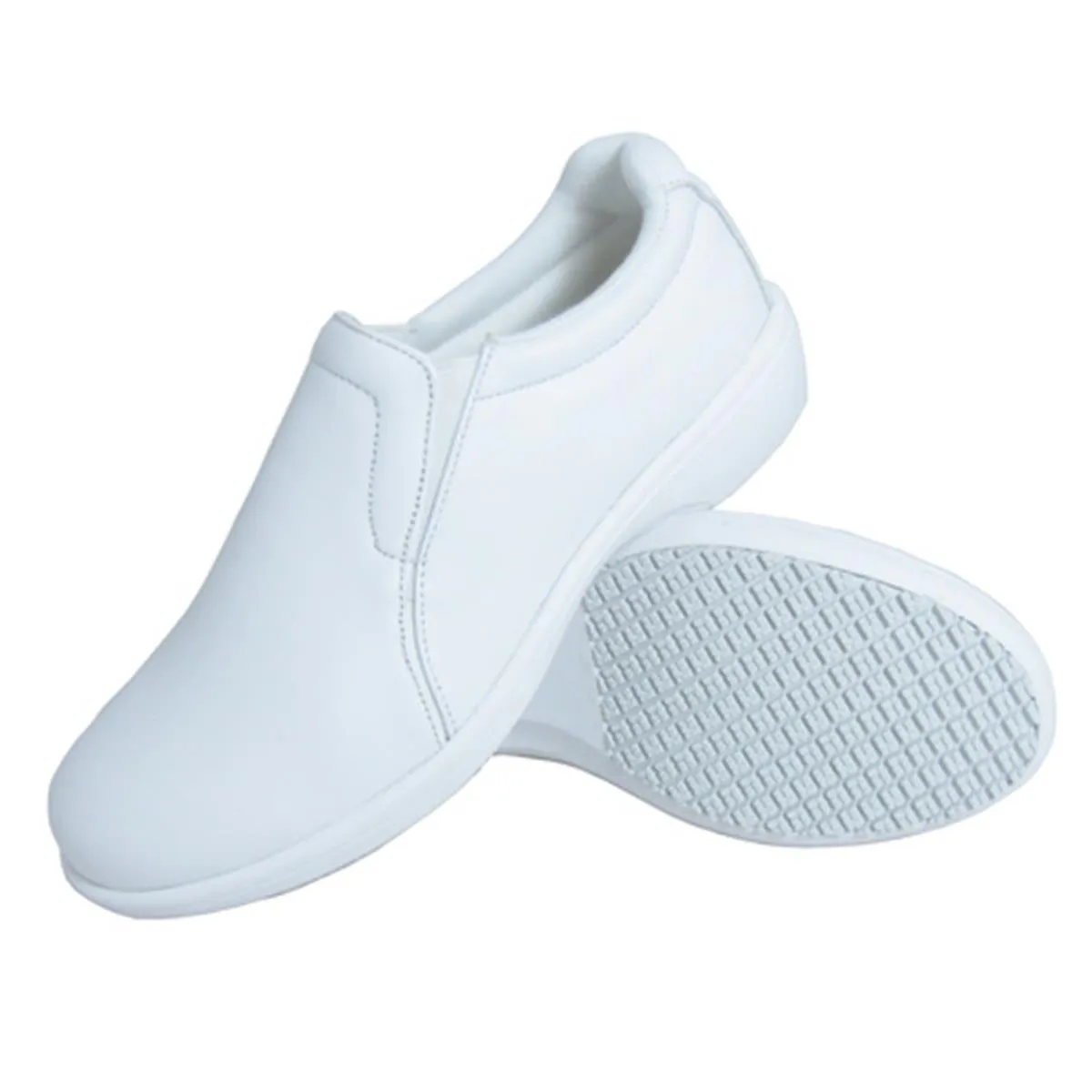 Genuine Grip Footwear- 415 White Slip on White Women's Shoe