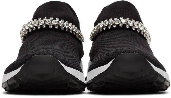 Jimmy Choo Black Crystal Verona Sneakers