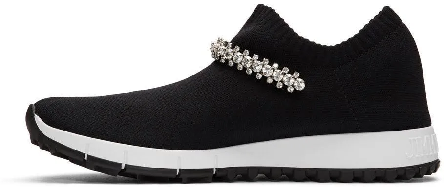 Jimmy Choo Black Crystal Verona Sneakers