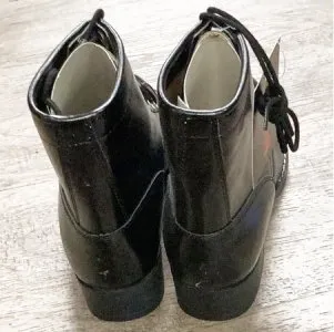 Laredo Kid’s Boots Leather Lace Up Black Patent
