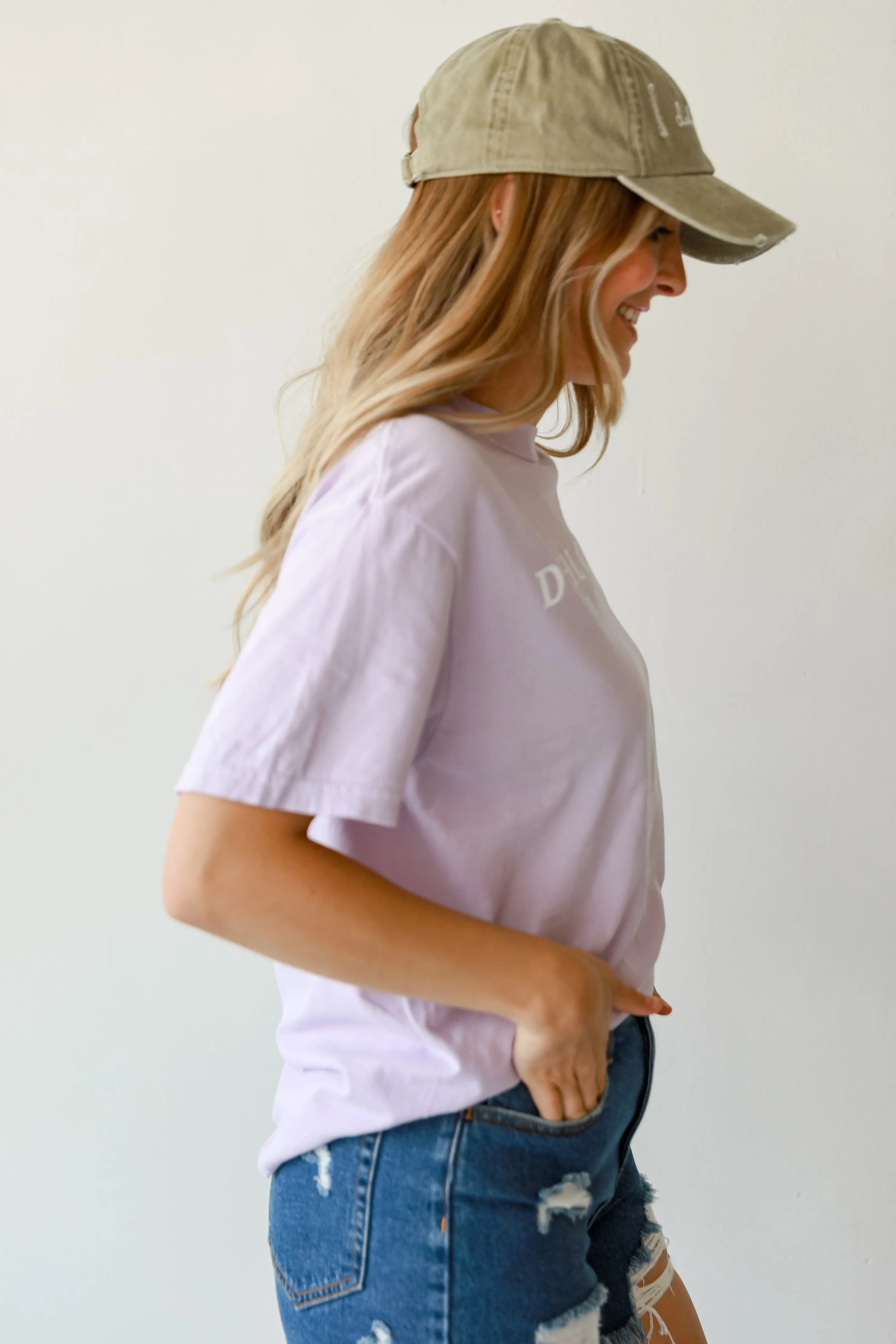 Lavender Dahlonega Georgia Block Letter Tee