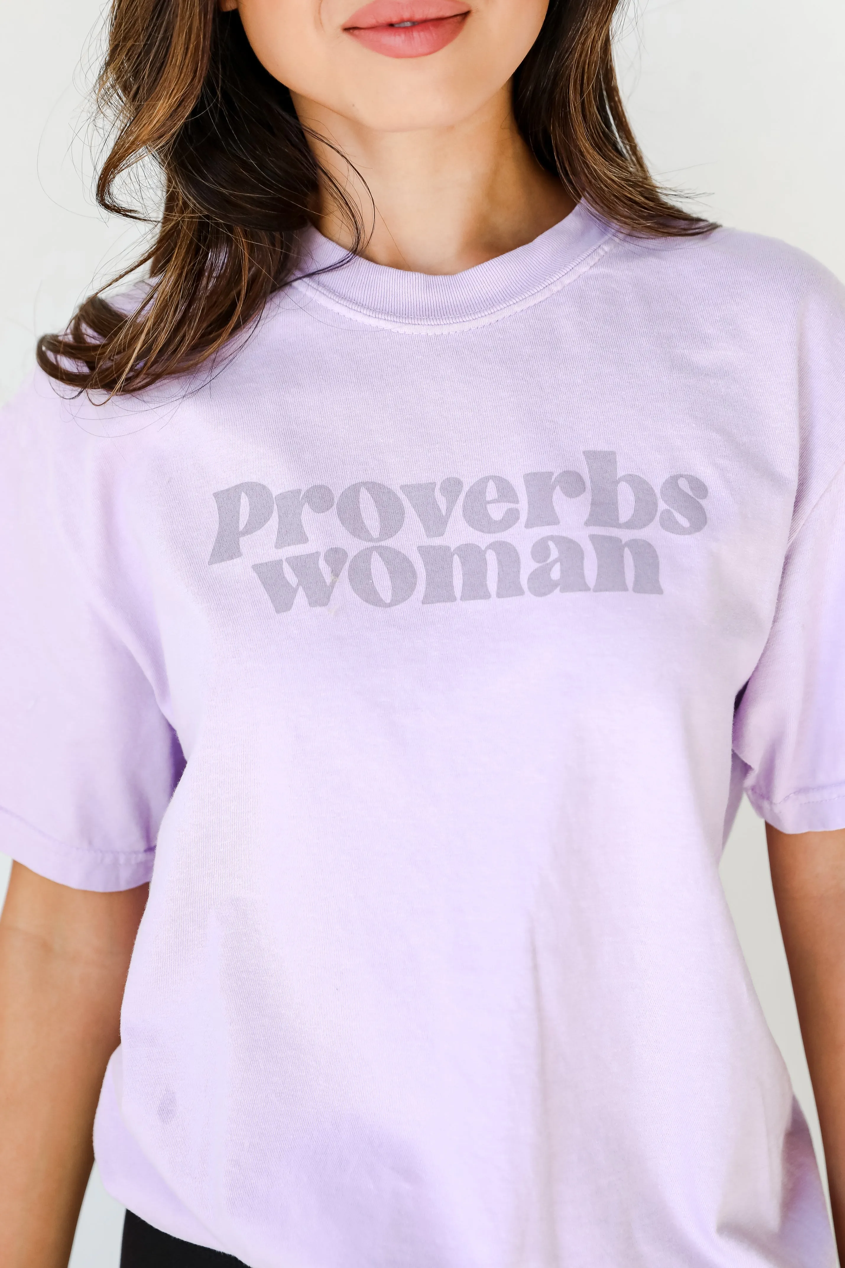 Lavender Proverbs Woman Tee