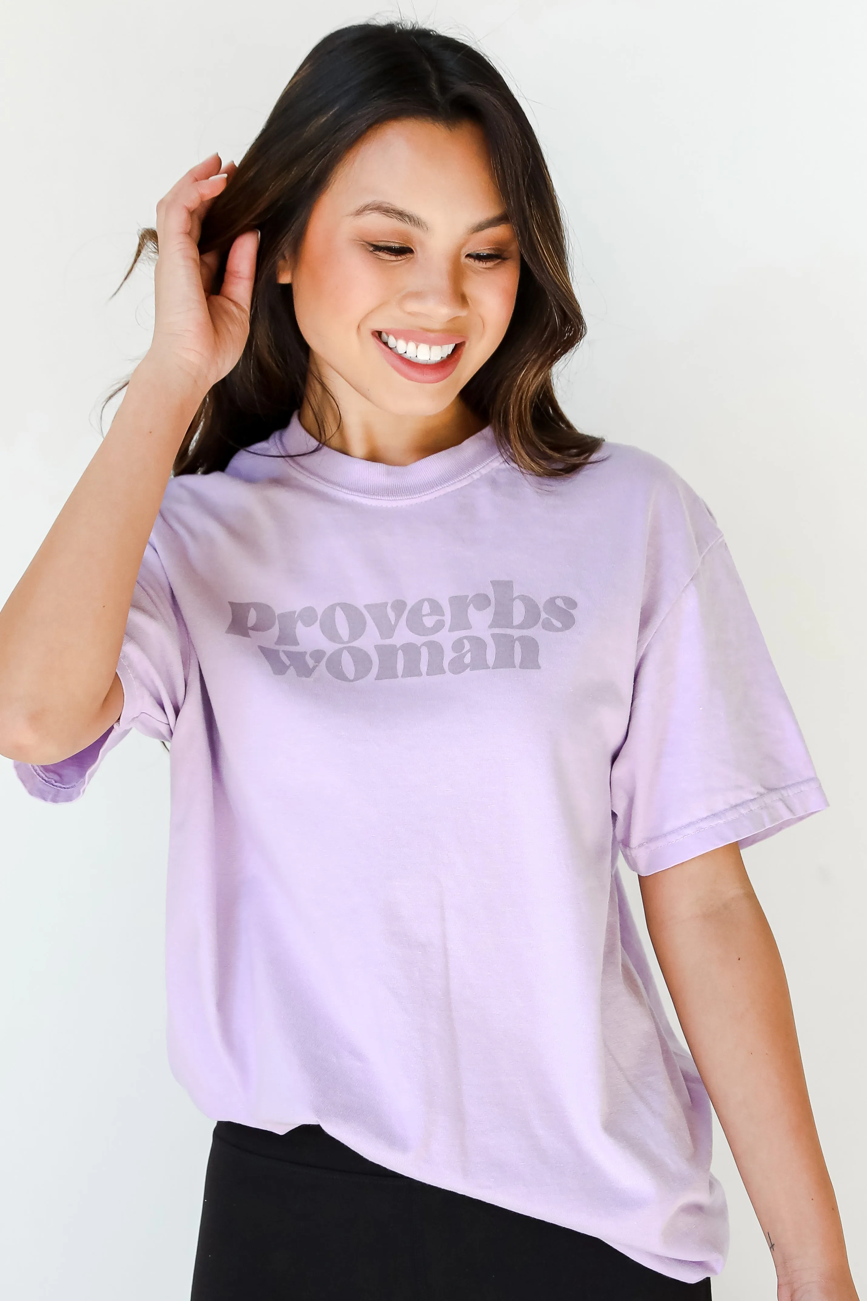 Lavender Proverbs Woman Tee