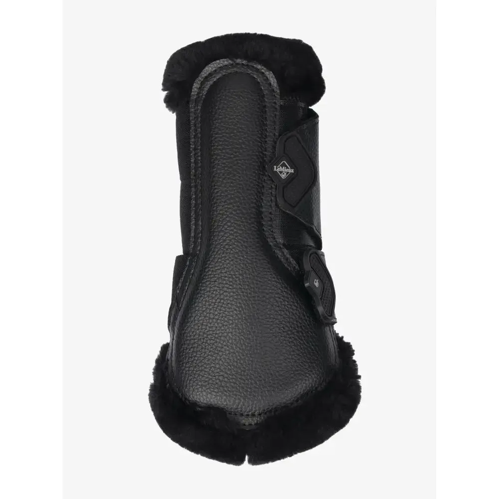 LeMieux Fleece Edged Mesh Brushing Boot Black