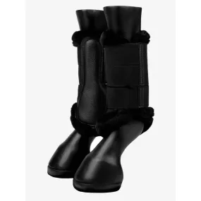 LeMieux Fleece Edged Mesh Brushing Boot Black