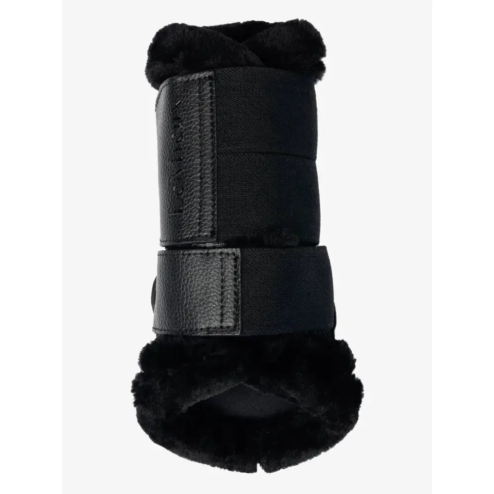 LeMieux Fleece Edged Mesh Brushing Boot Black