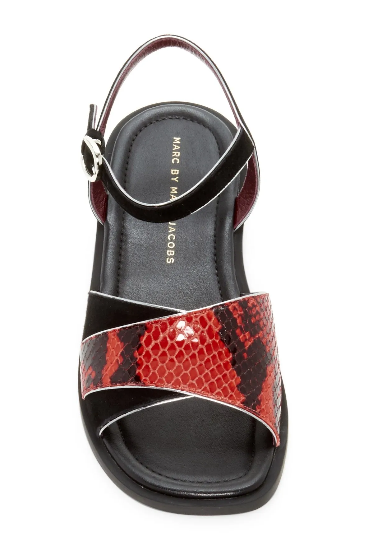 Marc by Marc Jacobs Womens M9000661 Jodie Red Black Marc Jacobs Sandal