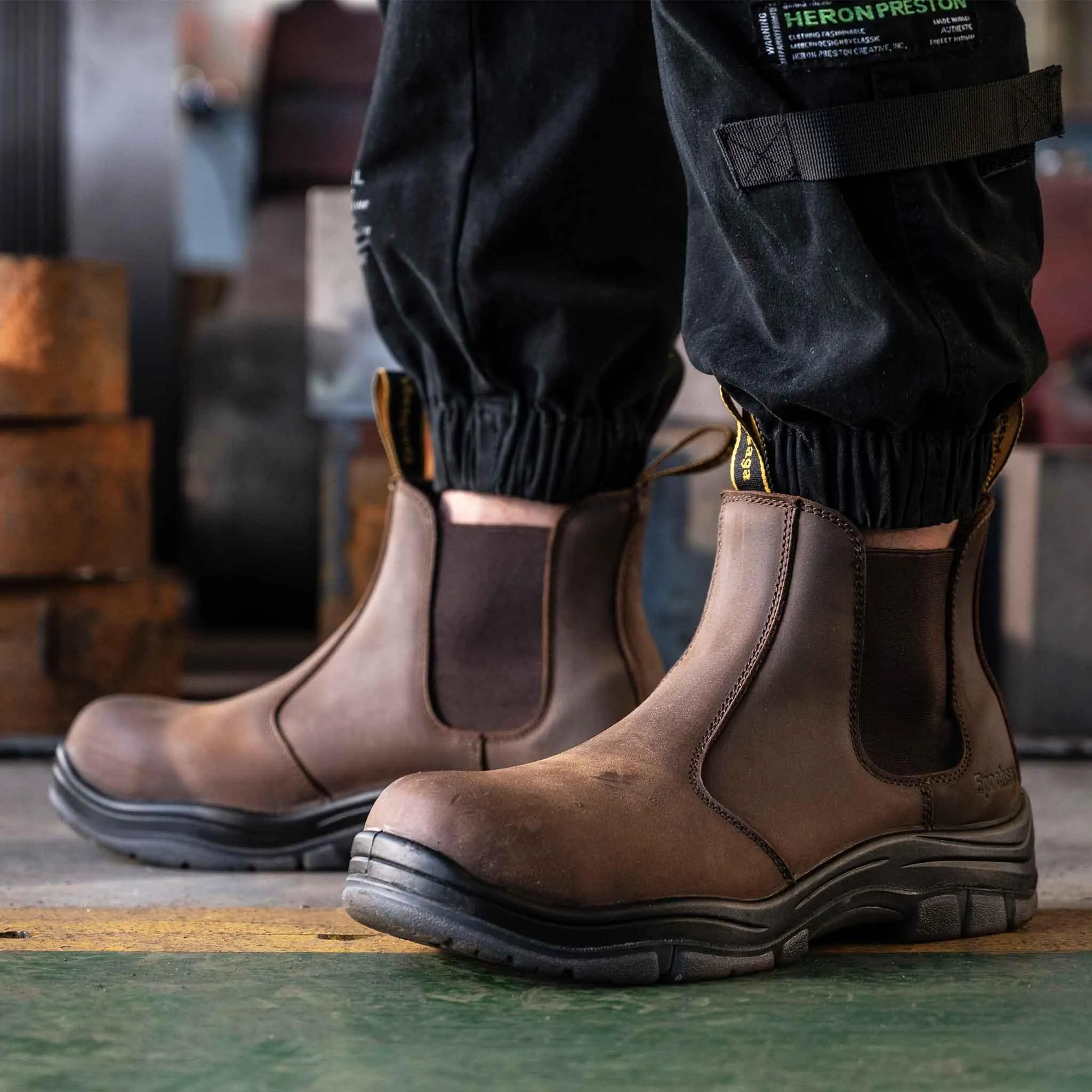 Men's Composite Toe Chelsea Work Boots - 18KV EH Rated | H002