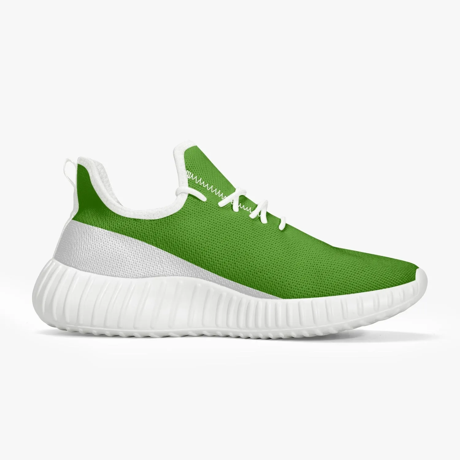 Officially Sexy Green & White Laser Mesh Knit Sneakers - With White or Black Sole