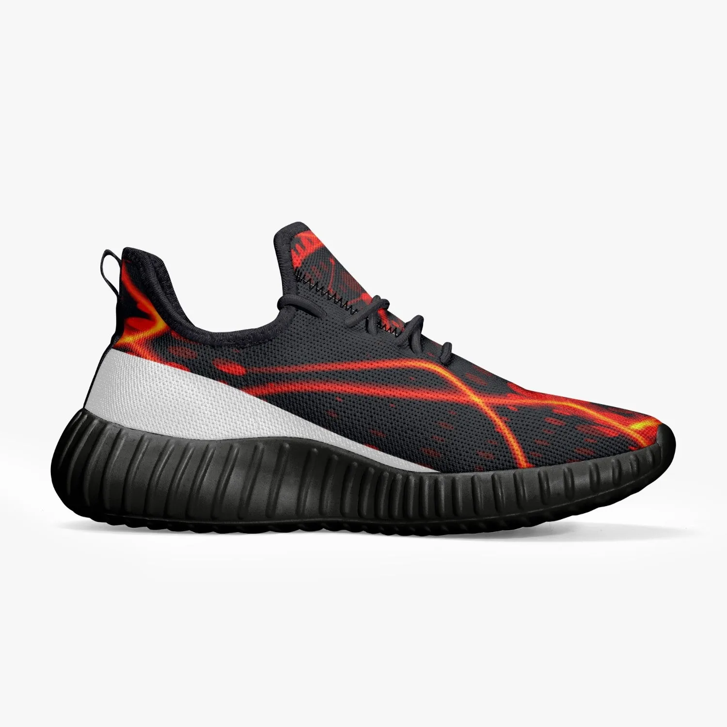 Officially Sexy Orange & White Laser Print Mesh Knit Sneakers - With White or Black Sole