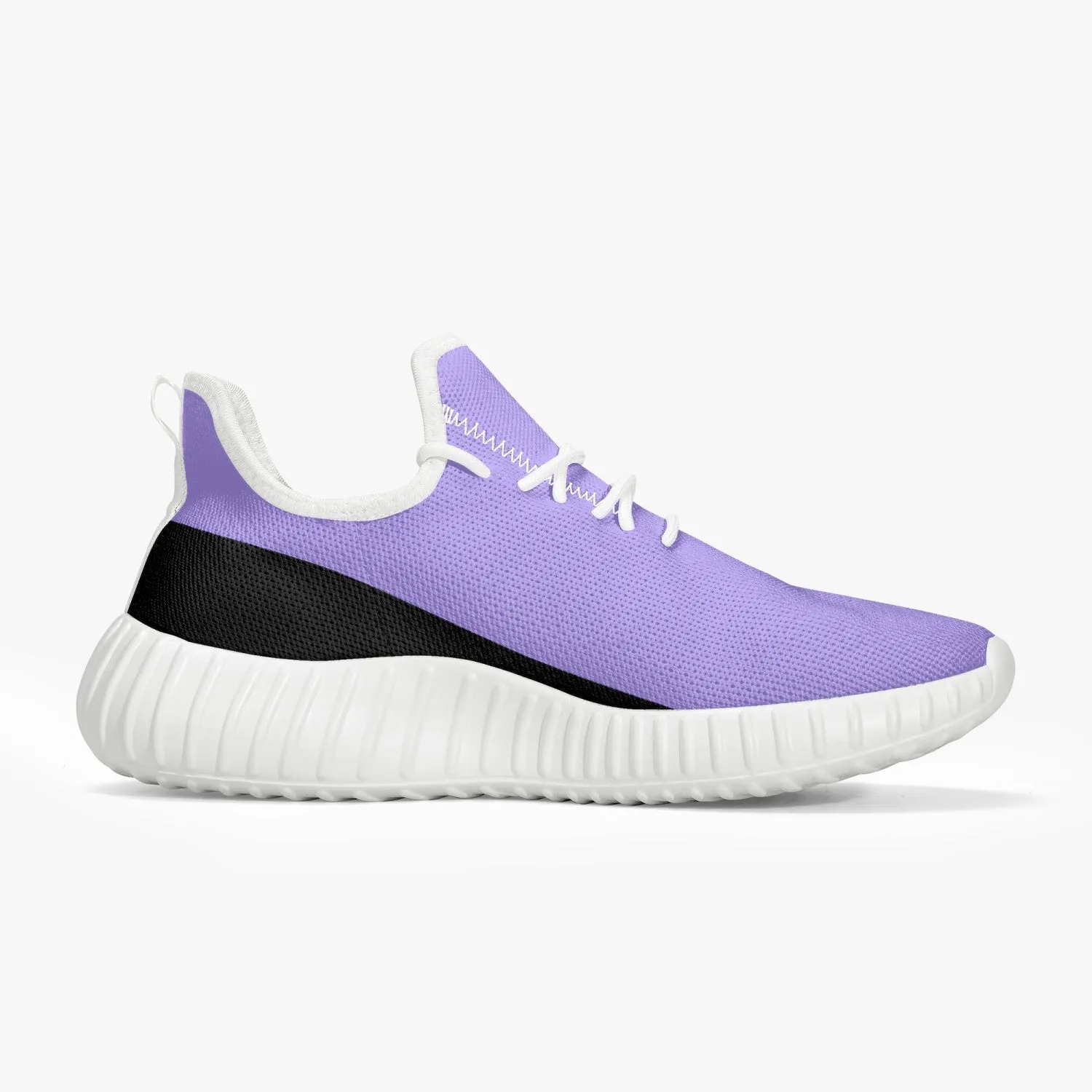 Officially Sexy Purple & Black Laser Mesh Knit Sneakers - With White or Black Sole