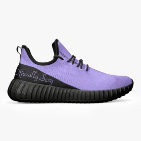 Officially Sexy Purple & Black Laser Mesh Knit Sneakers - With White or Black Sole