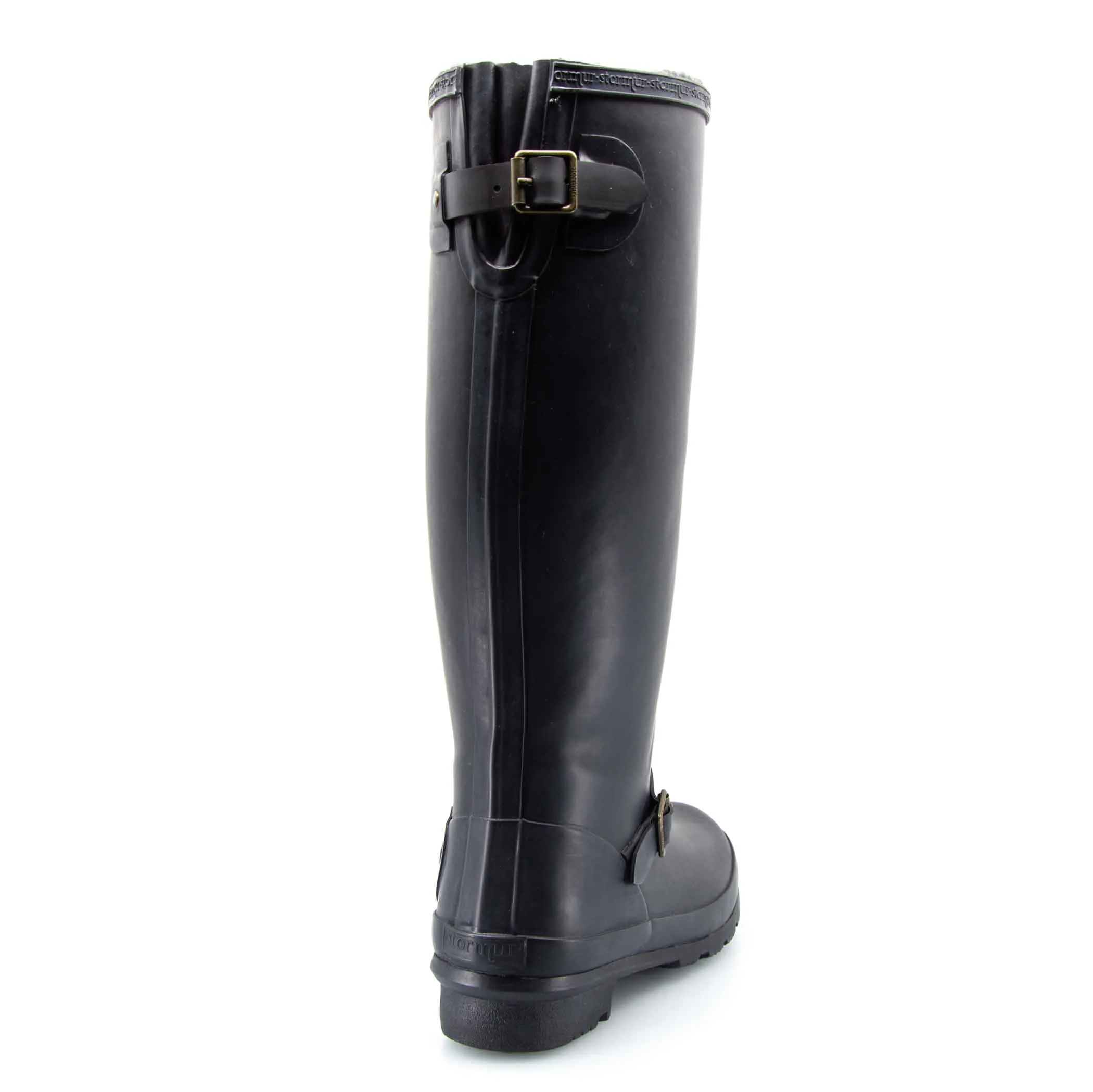 Original Fleeced Tall Gumboots Rustic Black