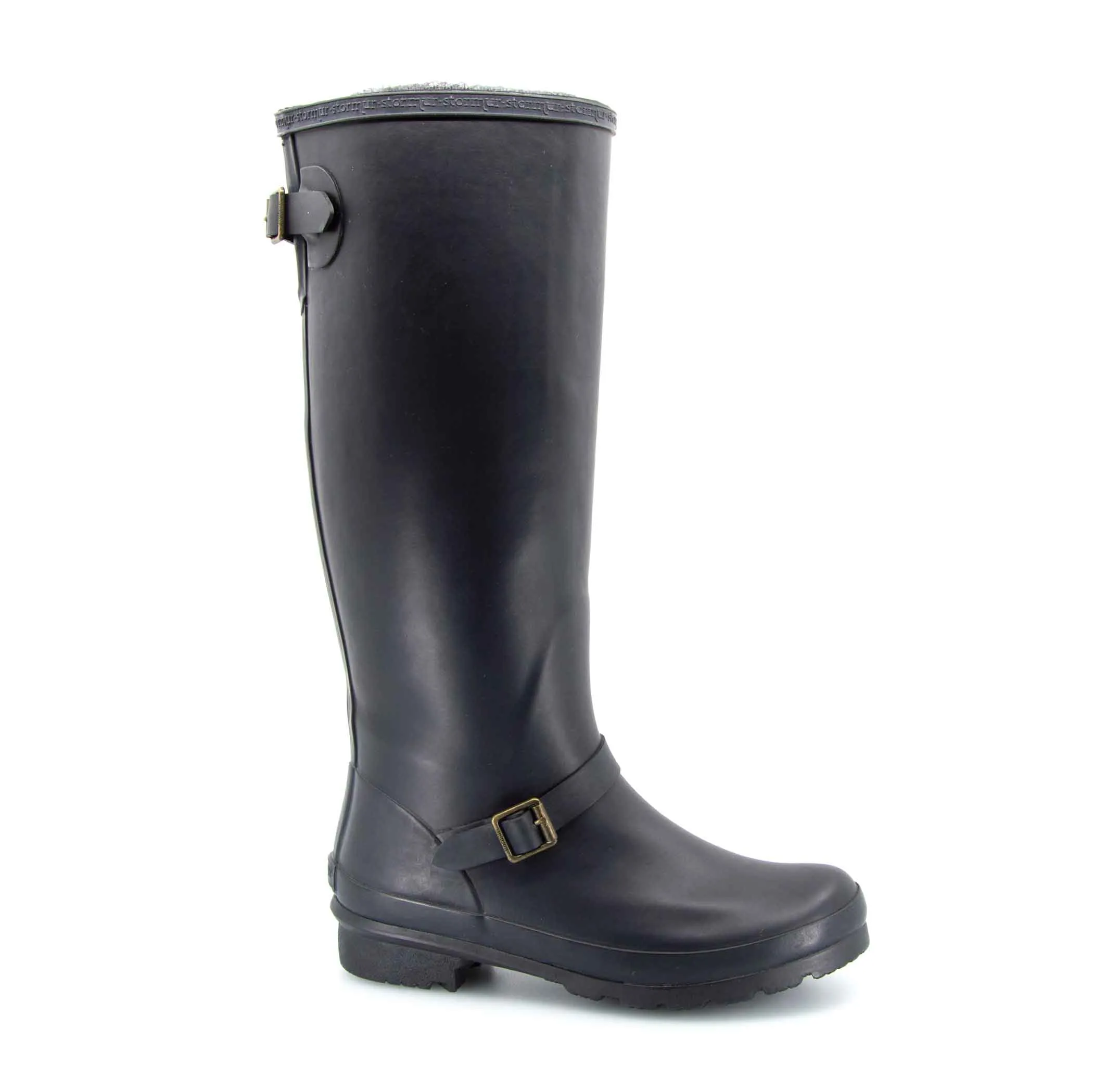 Original Fleeced Tall Gumboots Rustic Black