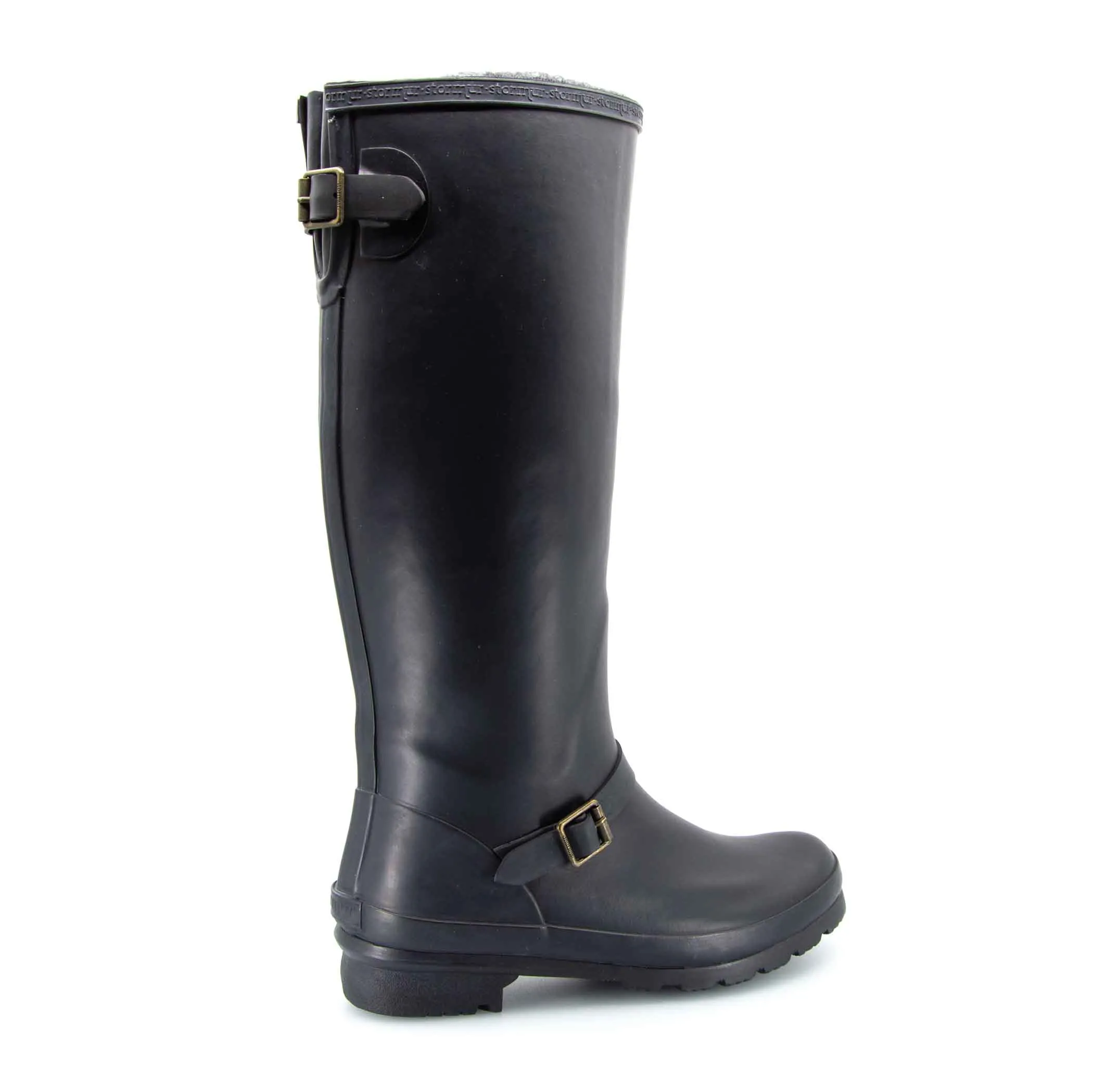 Original Fleeced Tall Gumboots Rustic Black