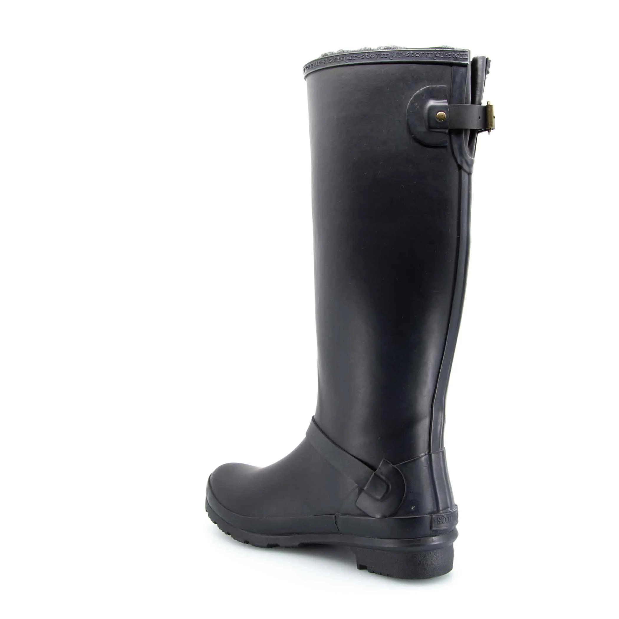 Original Fleeced Tall Gumboots Rustic Black