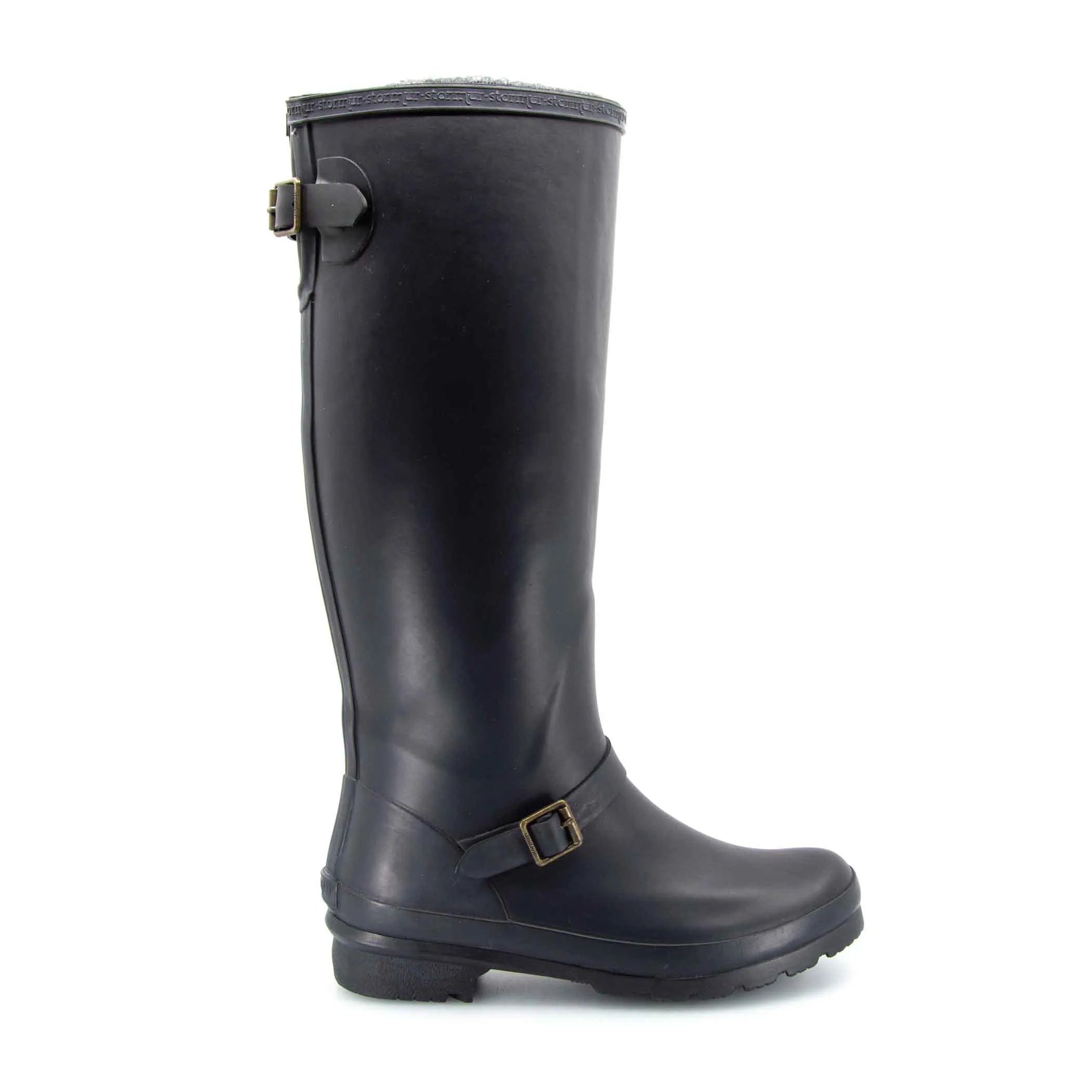 Original Fleeced Tall Gumboots Rustic Black