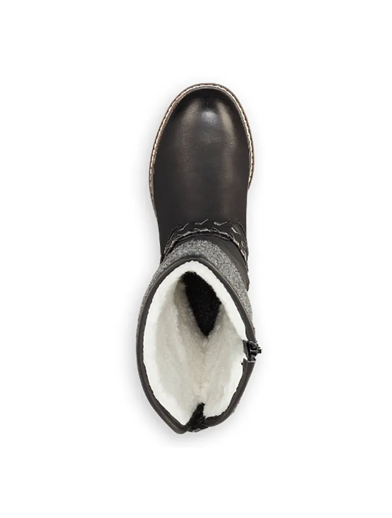Rieker 94779-00 Mid-Calf Boot in Black