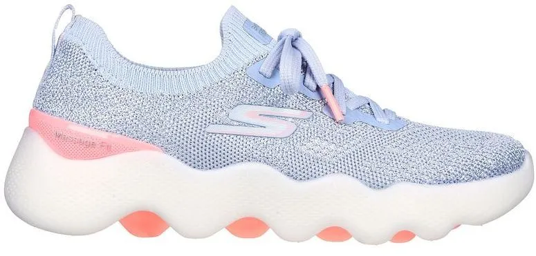 Skechers Go Walk Massage Fit Upsurge Grey Pink Womens Trainers
