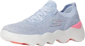 Skechers Go Walk Massage Fit Upsurge Grey Pink Womens Trainers