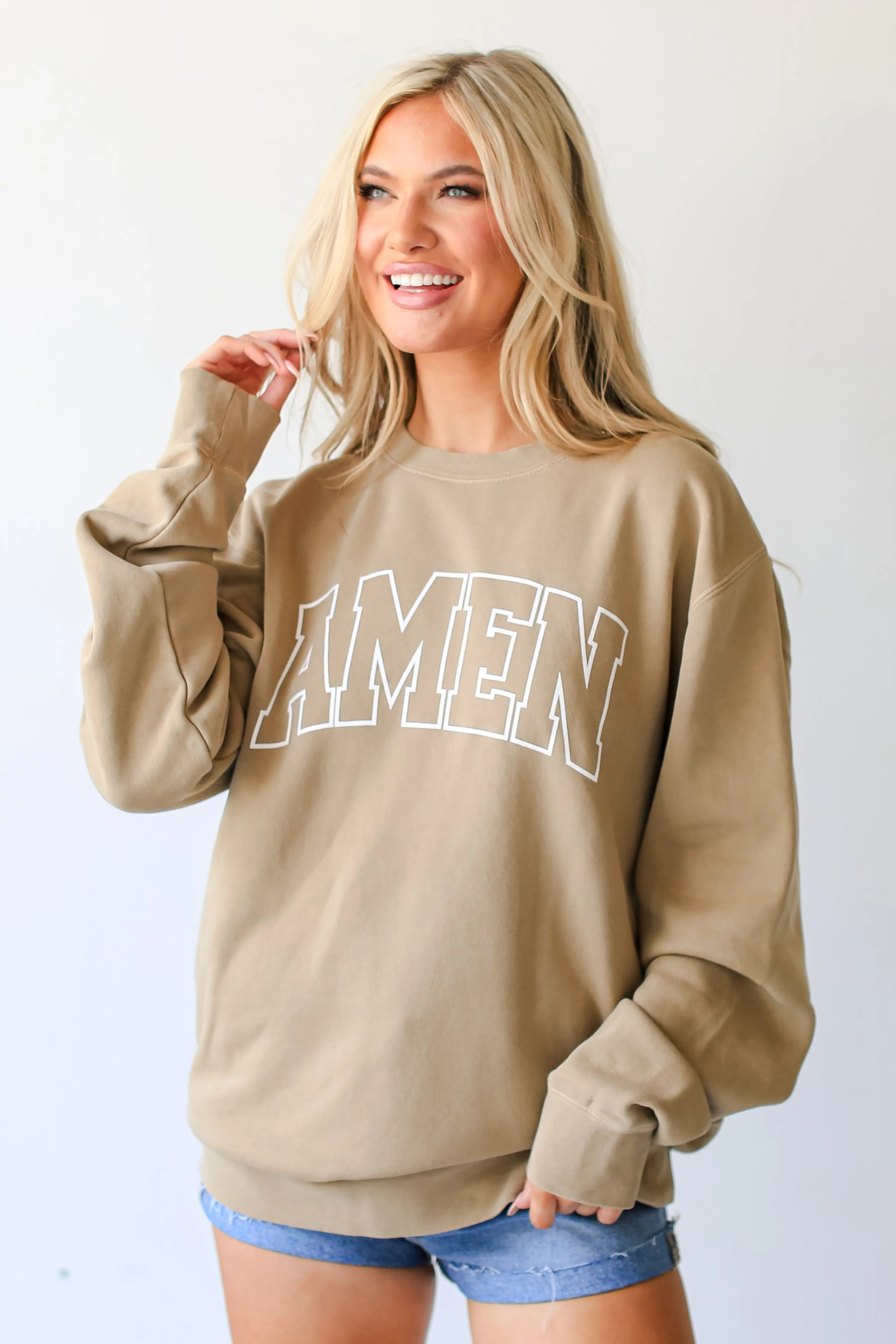 Tan Amen Sweatshirt