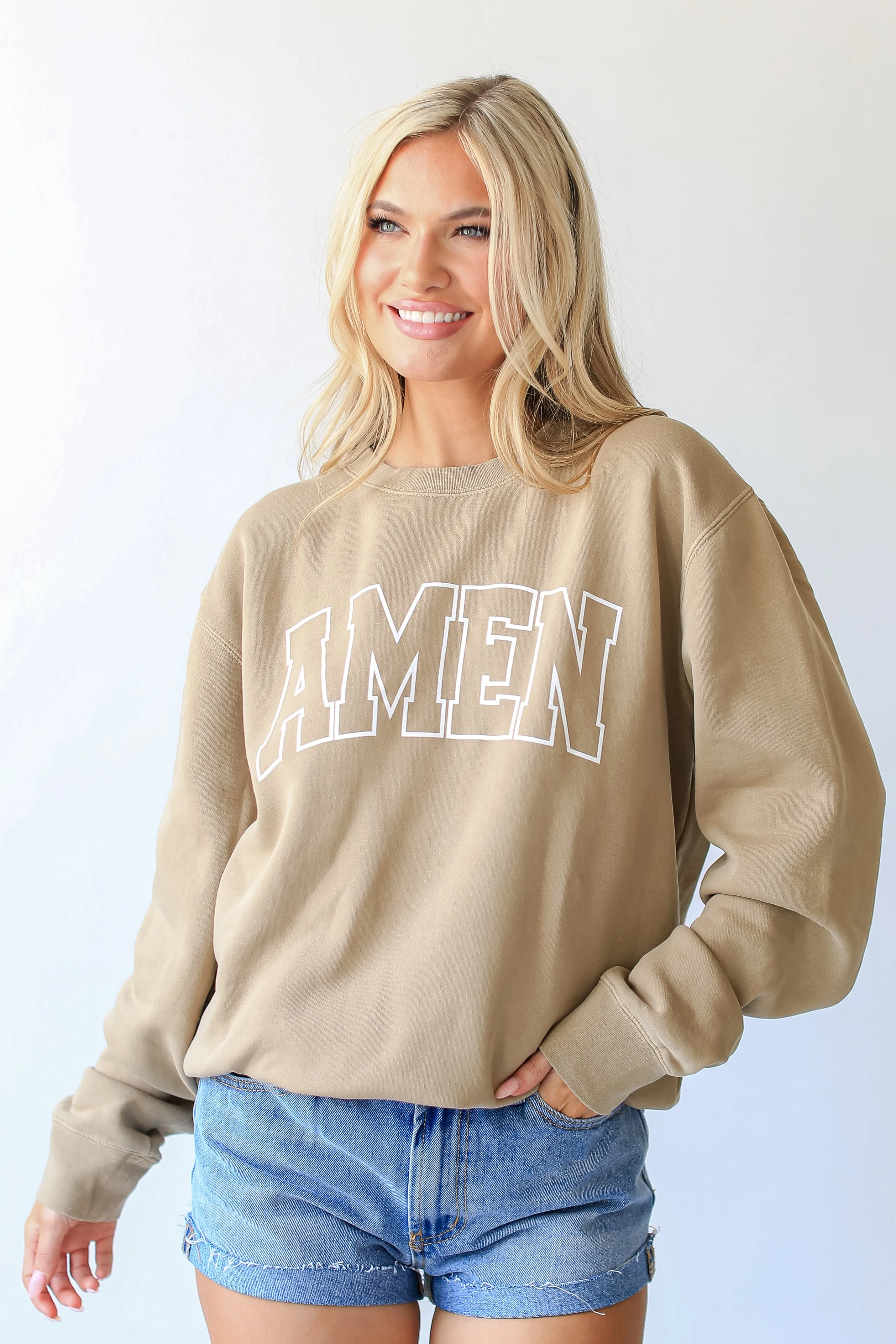 Tan Amen Sweatshirt