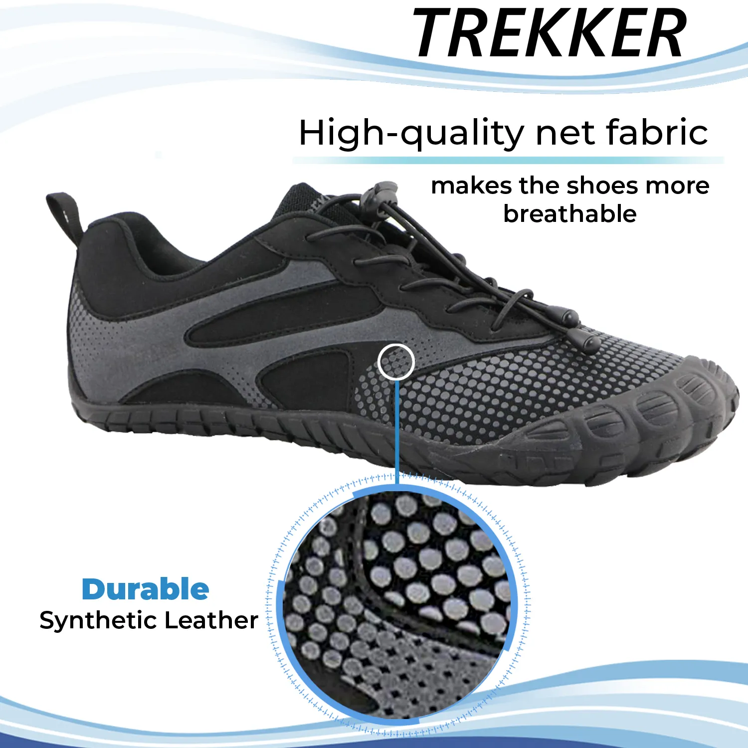 Trekker Barefoot shoes, sizes 36-45
