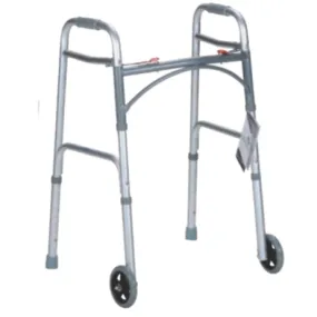 Two Button Folding Walkers with 5" Wheels