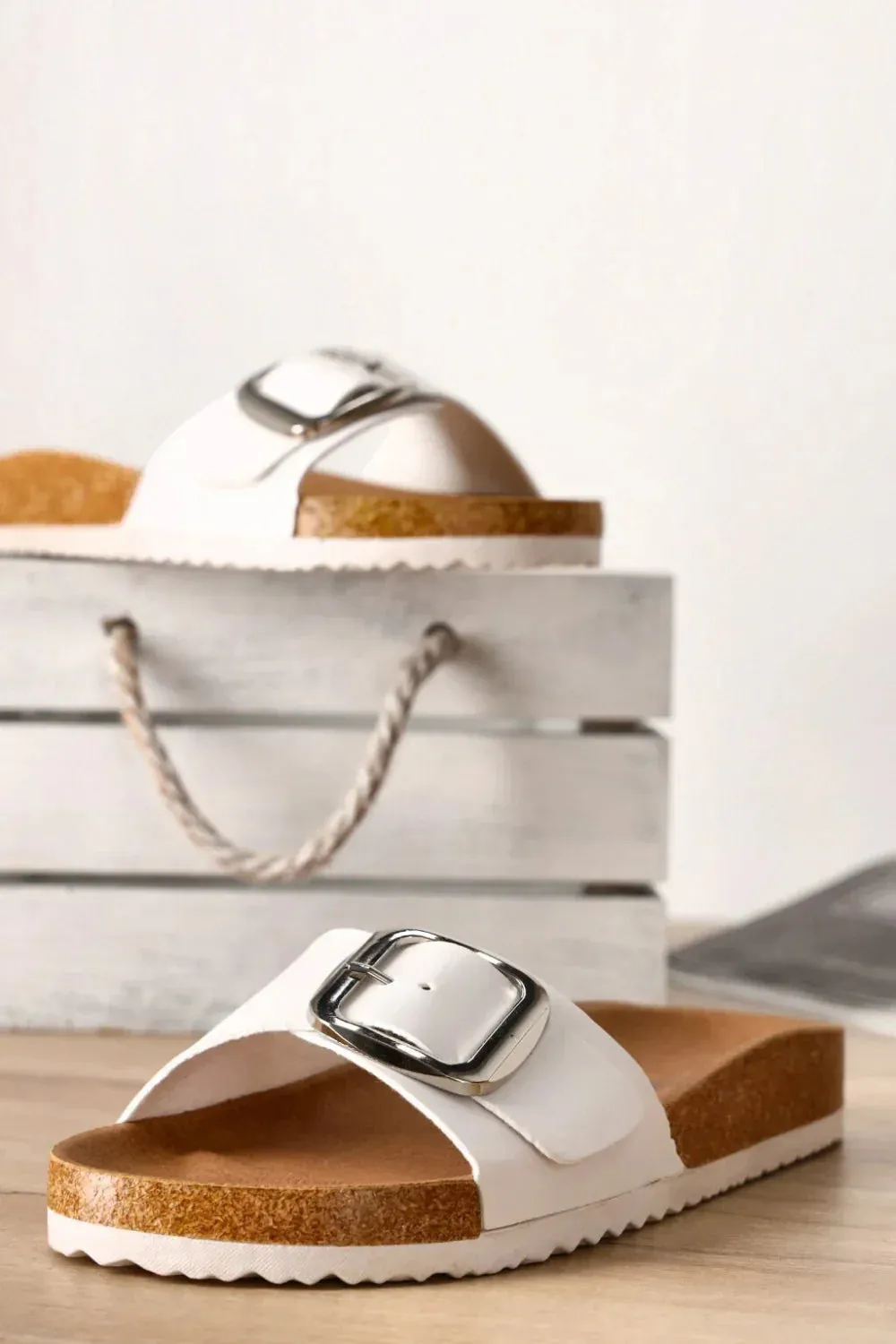 Wide Fit Buckle Sandal